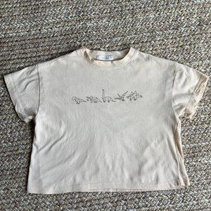 Anggo Origami Dino Tee in Cream 2-3y